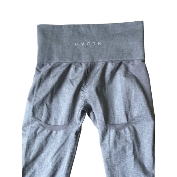 NVGTN Compression Athletic Leggings Womens Small Gray Solid Ankle Cross Fit Gym - Picture 3 of 8